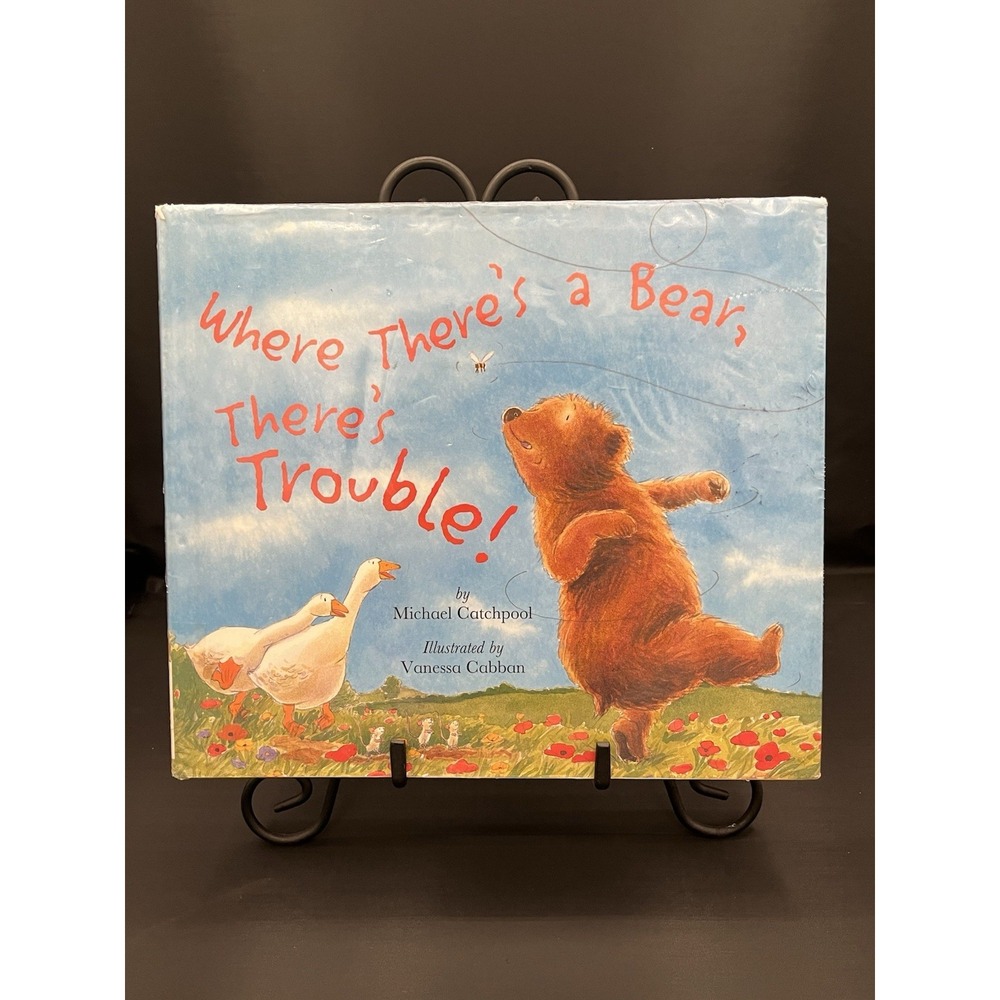 Colorfully Illustrated Hardcover 'Where There's a Bear, There's‎ Trouble' Book